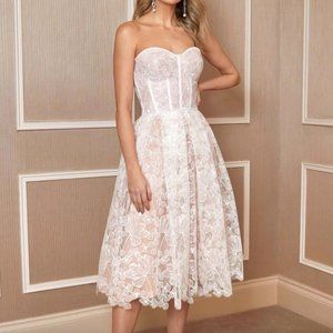 Nadine Merabi Olivia White Dress Size L